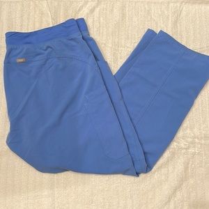 Figs Womens XXL Technical Collection Light Blue Scrub Pants Cargo Pockets